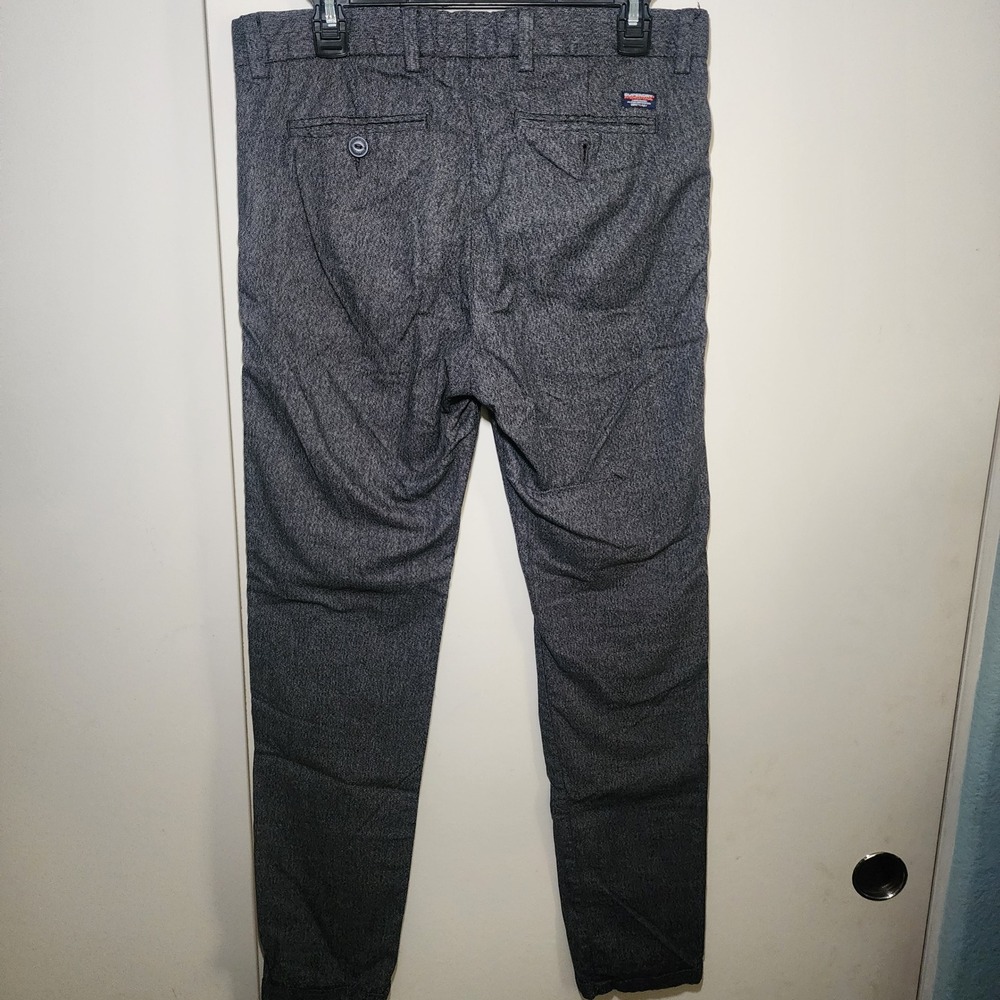 Superdry Chino Pants Mens 30x32 Grey Excellent Slim Textured Cotton M70000KR - Picture 9 of 11